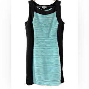 Calvin Klein Mint Green &‎ Black Sheath Sleeveless Dress